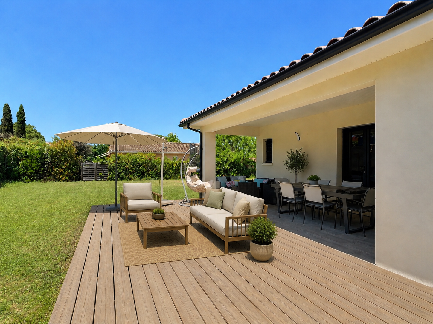 Maison contemporaine T5 de plain-pied - 123 m2 - Terrain 840 m2
